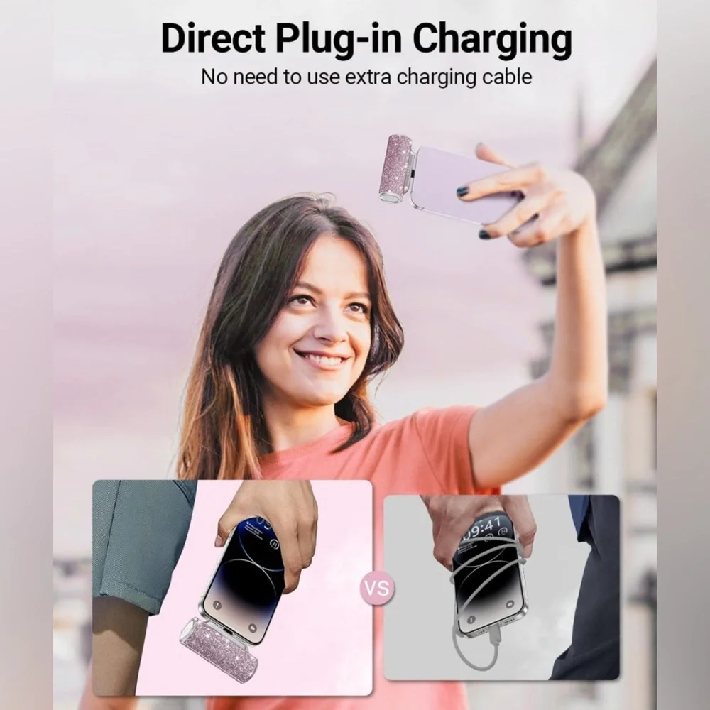 Mini Bling Portable Charger for Iphone